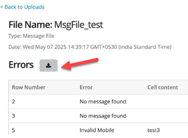 errors files for message file